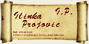 Ilinka Projović vizit kartica